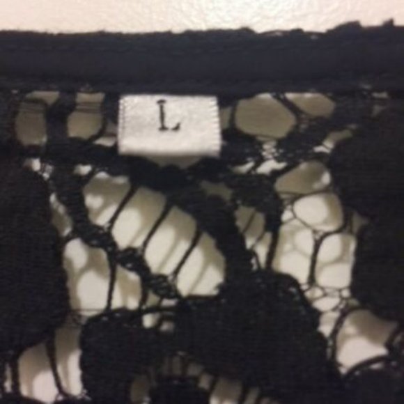 Unbranded | Little Black Dress Sleeveless with Lace Accents | Size L - Picture 6 of 12